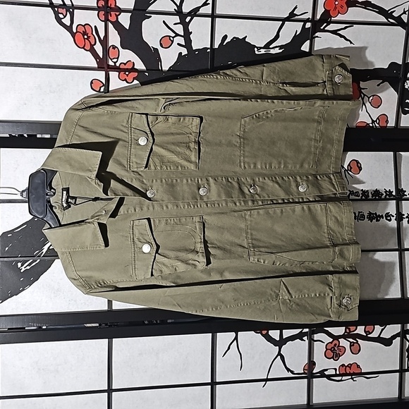 True Religion Military Green Jacket Size Small NWT - Picture 2 of 12